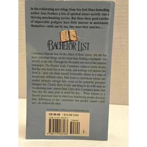 Jane Feather Matchmaker Duncan Sisters Complete 3 Book Series Set Romance Novels - Picture 8 of 9